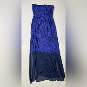 Blue and Black express strapless dress size medium